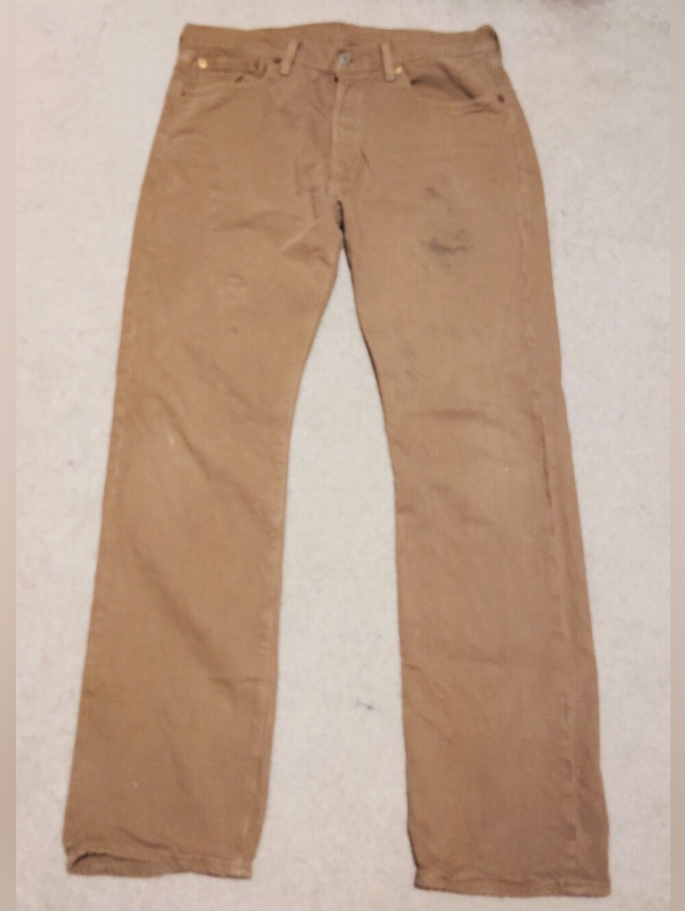 Levi's 501 Jeans Straight Leg Brown 32x32 Jeans For Men.